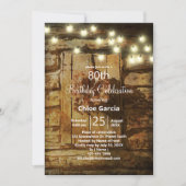 Rustige landbarrière met String Lights Kaart (Voorkant)