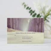 Rustige landbomen die het huwelijk met RSVP-kaarte RSVP Kaartje (Staand voorkant)