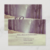 Rustige landbomen die het huwelijk met RSVP-kaarte RSVP Kaartje (Voorkant / Achterkant)