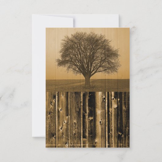 Rustige landboomgaarden - RSVP-kaarten met houtwuw RSVP Kaartje (Achterkant)