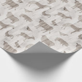 Rustige landbouwhuisdieren - witwashouten restante cadeaupapier (Hoek)