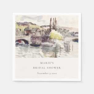 Rustige Landbrug Riverside Vrijgezellenfeest Servet