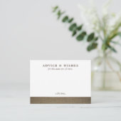 Rustige landburlap-advieskaarten informatiekaartje (Staand voorkant)