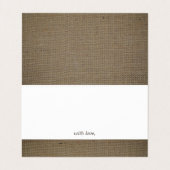 Rustige landburlap-advieskaarten visitekaartje (Binnenkant ongevouwen)