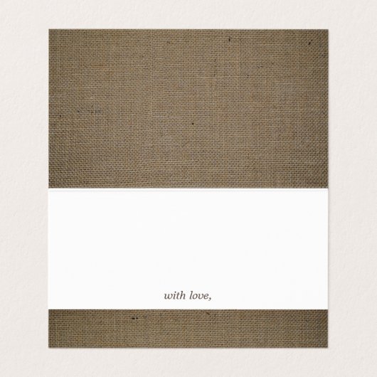 Rustige landburlap-advieskaarten visitekaartje (Binnenkant ongevouwen)