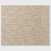 Rustige landburlap-look cadeaupapier (Vlak)