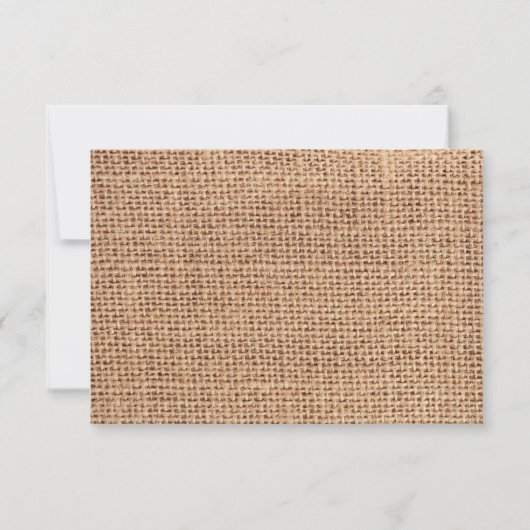 Rustige landburlap RSVP-kaarten RSVP Kaartje (Achterkant)