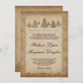 Rustige landdenbomen vieren uitingen van weddensch kaart (Voorkant / Achterkant)