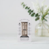 Rustige landdeuropening voor onroerend goed visitekaartje (Staand voorkant)