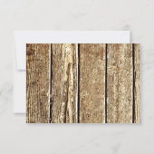 Rustige landelijke Barn Wood Wedding RSVP-kaarten RSVP Kaartje (Achterkant)