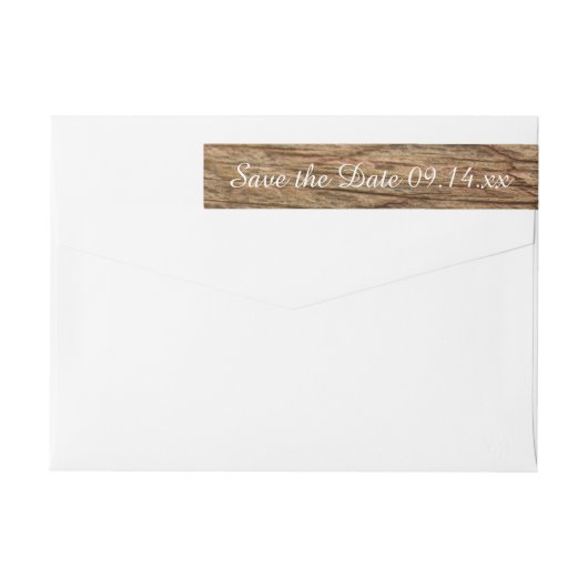 Rustige Landelijke Barn Wood Wedding Save the Date (Achterkant)