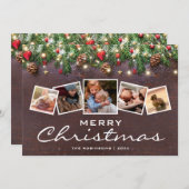 Rustige landelijke Kerstvakantie Multi Foto Feestdagenkaart (Voorkant / Achterkant)