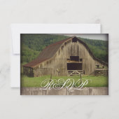 Rustige landelijke RSVP-kaarten voor een verbod op RSVP Kaartje (Achterkant)