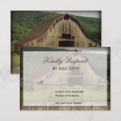 Rustige landelijke RSVP-kaarten voor een verbod op RSVP Kaartje (Voorkant / Achterkant)