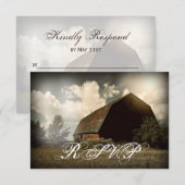 Rustige landelijke RSVP-kaarten voor een verbod op RSVP Kaartje (Voorkant / Achterkant)