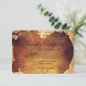 Rustige landelijke RSVP-kaarten voor zwaar harthuw RSVP Kaartje (Staand voorkant)