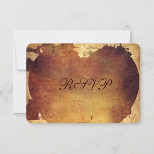 Rustige landelijke RSVP-kaarten voor zwaar harthuw RSVP Kaartje (Achterkant)