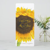 Rustige landelijke zonnebloem Weddenschap redt de  Save The Date (Staand voorkant)