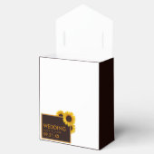 Rustige landelijke zonnebloemen - Floral Wedding Bedankdoosjes (Geopend)