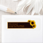 Rustige landelijke zonnebloemen - Floral Wedding Etiket (Insitu)