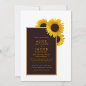 Rustige landelijke zonnebloemen - Floral Wedding Kaart (Voorkant)