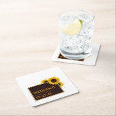 Rustige landelijke zonnebloemen - Floral Wedding Kartonnen Onderzetters (Insitu)