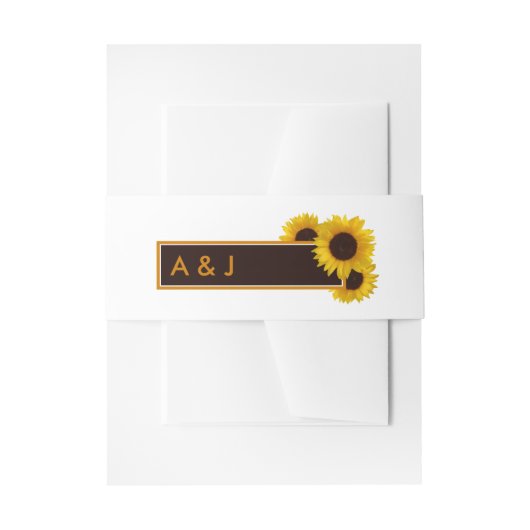 Rustige landelijke zonnebloemen - Floral Wedding Uitnodigingen Wikkel (Voorkant Voorbeeld)