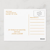 Rustige landelijke zonnebloemen - Weddenschap Hart Briefkaart (Achterkant)