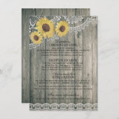 Rustige landelijke zonnebloempitten nadere bijzond informatiekaartje (Voorkant / Achterkant)