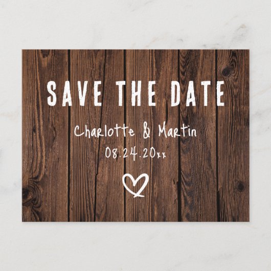 Rustige landen bewaren de datum briefkaart (Voorkant)