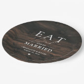 Rustige landen Drink van hout eten en worden gehuw Papieren Bordje (Gekanteld)