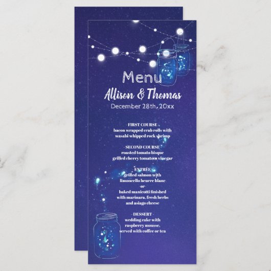 Rustige landen lichten moerasvuurgevechten rond br menu (Voorkant / Achterkant)