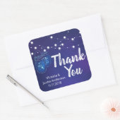 Rustige landen lichten moerasvuurgevechten rond br vierkante sticker (Envelop)