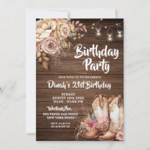 Rustige landenboeken Cowgirl Floral Birthday