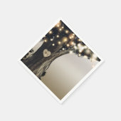 Rustige landenbomen en lichte ridderingen servet (Hoek)