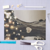 Rustige landenbomen en lichte ridderingen tissuepapier (Craft)