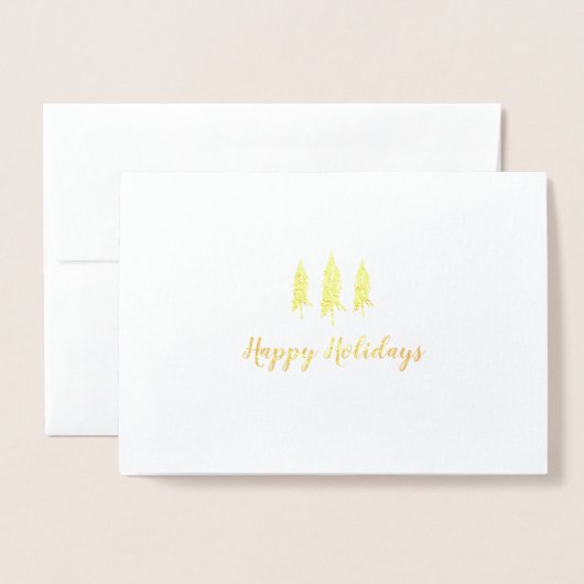 Rustige Landenboom Flannel Pattern Holiday Folie Kaarten (Voorkant met envelop)