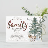 Rustige landenboomfamilie reünie kaart (Staand voorkant)