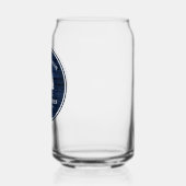 Rustige landengezinscabine Trees Blue Wood Print Blikvorm Glas (Links)