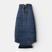 Rustige landengezinscabine Trees Blue Wood Print Flesjeskoeler (Achterkant)