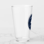 Rustige landengezinscabine Trees Blue Wood Print Glas (Rechts)