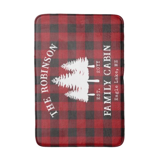 Rustige landengezinskool rode buffels badmat (Voorkant Verticaal)