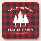 Rustige landengezinskool rode buffels bier onderzetter (Voorkant)