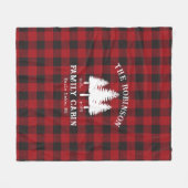 Rustige landengezinskool rode buffels fleece deken (Voorkant (Horizontaal))