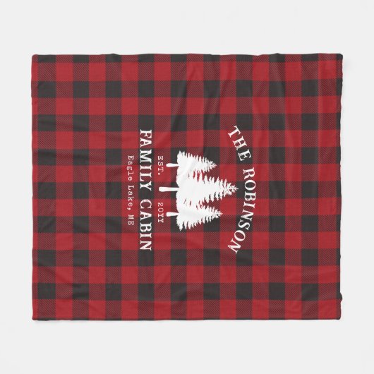 Rustige landengezinskool rode buffels fleece deken (Voorkant (Horizontaal))