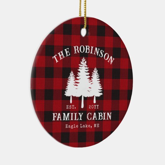 Rustige landengezinskool rode buffels keramisch ornament (Rechts)