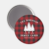 Rustige landengezinskool rode buffels magneet (Voorkant / Achterkant)