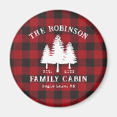 Rustige landengezinskool rode buffels magneet (Voorkant)