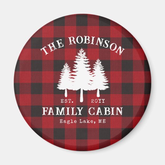 Rustige landengezinskool rode buffels magneet (Voorkant)