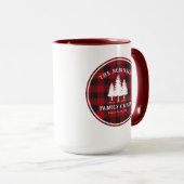 Rustige landengezinskool rode buffels mok (Voorkant rechts)